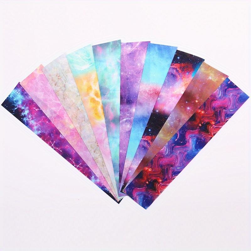 3D Night Sky Galaxy 1.57*7.87inch Nail Art Sticker Ultra-thin Self-Adhesive Slider Summer Nail Art Decoration Manicure Accesorie