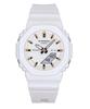 שעון נשים G-Shock אנלוגי דיגיטלי רצועת שרף ביו-מבוססת חוגה לבנה קוורץ GMA-P2100M-7A 200 מ'