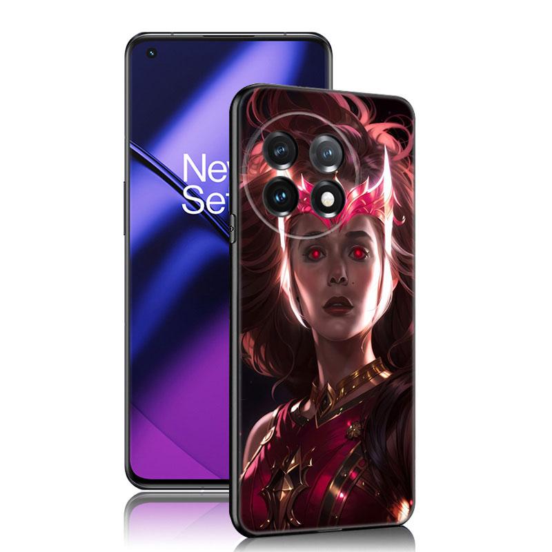 Scarlet Witch Black Silicone Phone Case For OnePlus 9R 10R 11R 12R ACE 2 Pro 2V 3V Nord CE 2 3 Lite 4 N10 N20 N30 SE 5G