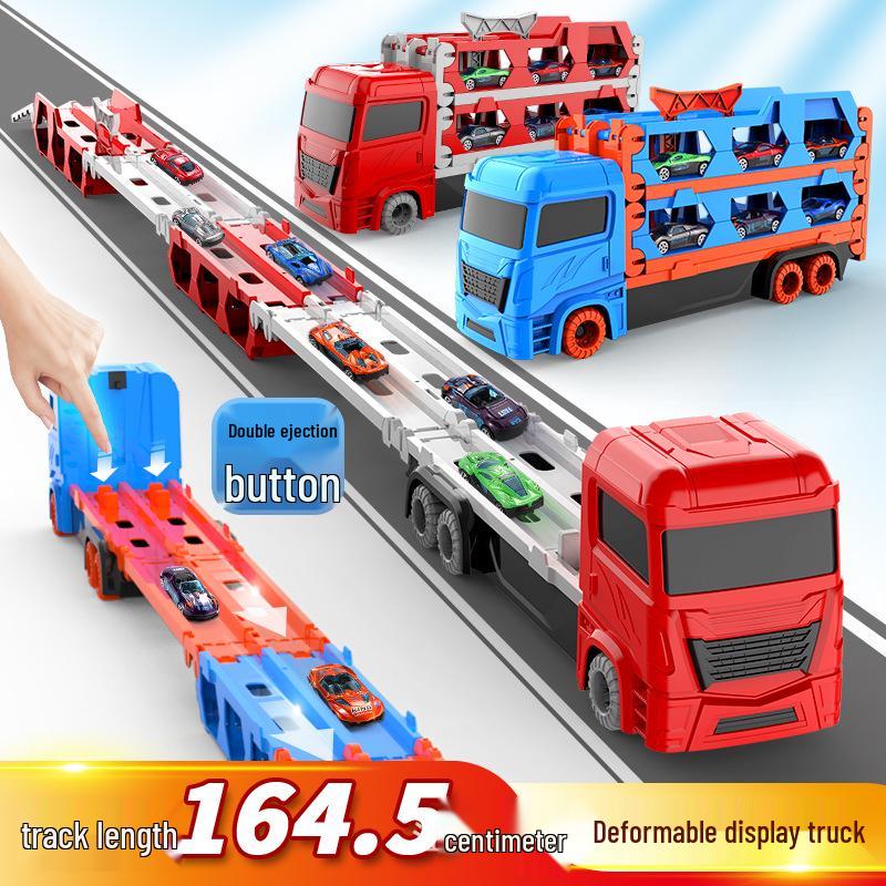 Transforming Toy Truck Car Model with Launching & Storage Features for Kids Aged 3-6