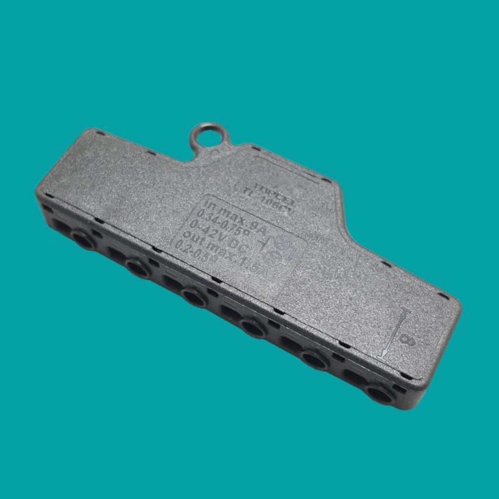 Niederspannungskabelverteiler, 1 Eingang, 6 Ausgänge, LED-Beleuchtungskabel-Anschlussblock für LED-Streifenbeleuchtungs-Verteilerblock