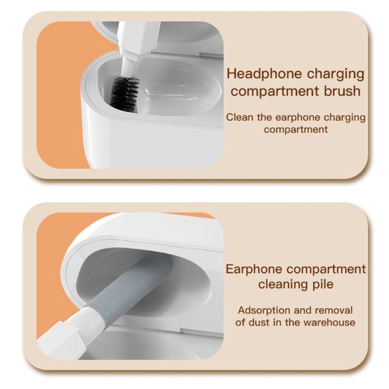 21 In 1 Multifunctional Cleaner Set Computer Phone Earphone Camera Cleaning Kit Mini USB Charging Desktop Cleaner Keycap