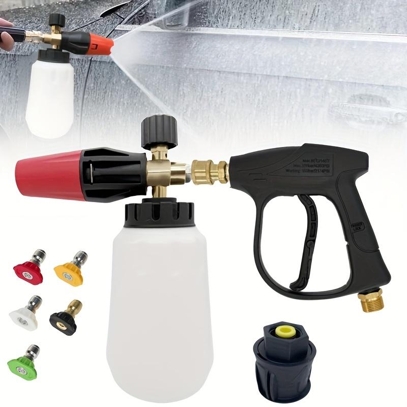 Large Capacity Foam Cannon 5 Nozzles + Karcher Adapter 4pcs Set High Pressure Washer Car Wash Gun Accessory Solve Car Cleaning P