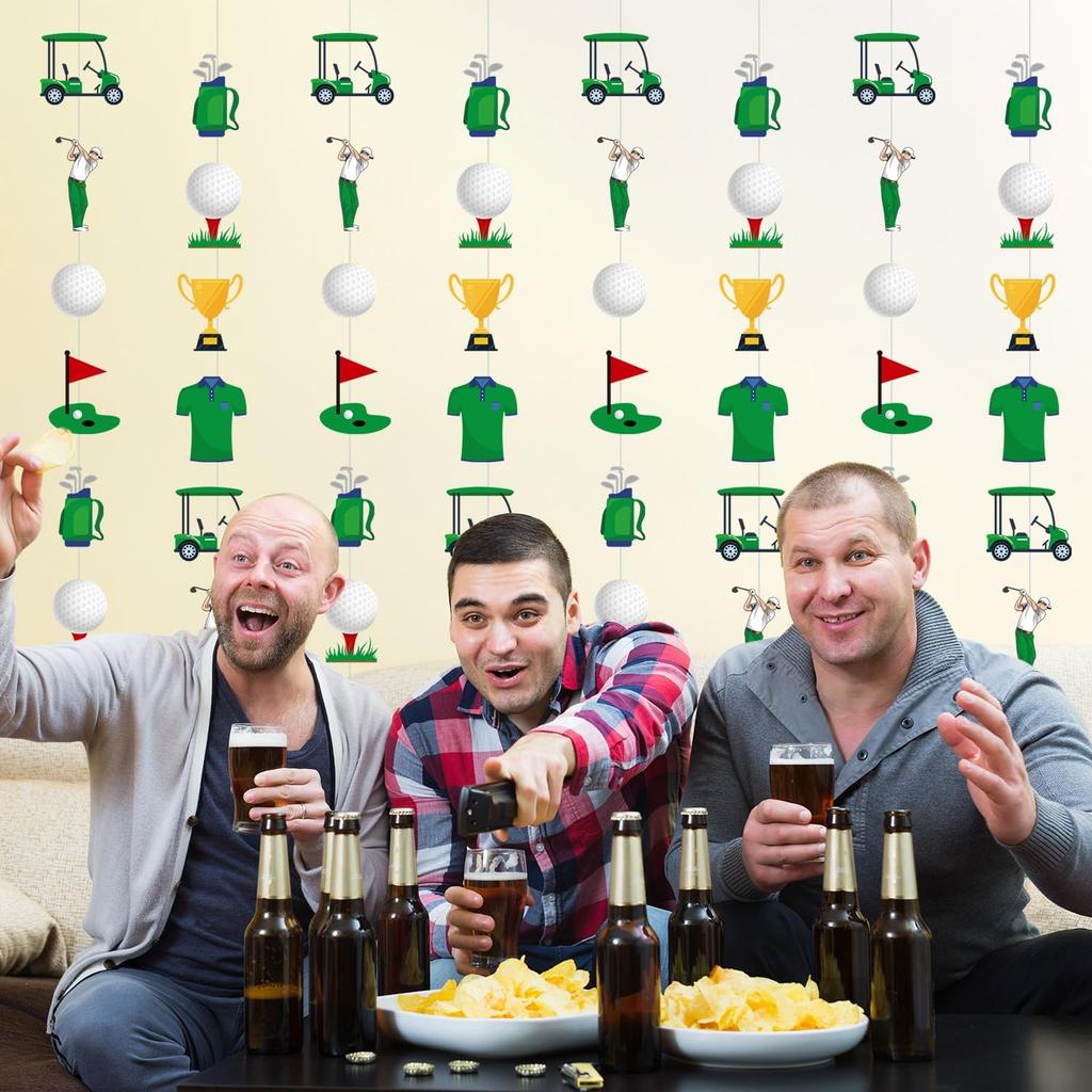 Golf Party Decorations - 8PCS Golf Themed Cart Hanging Garland Birthday Decoration Golf Decor for Sports Themed Supplies for Boys Men