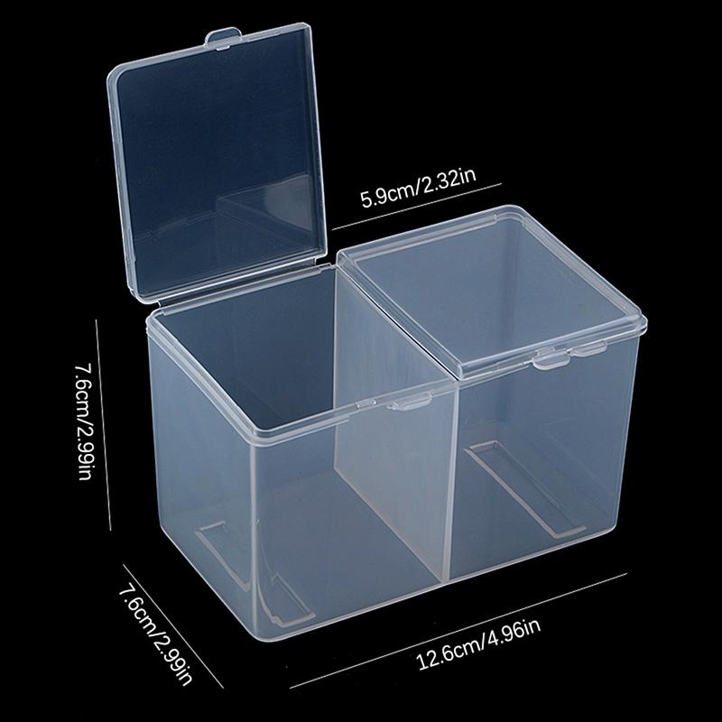 Tampoane de bumbac Tampoane Servetele pentru unghii Perii de machiaj Organizator Suport pentru cutie de depozitare Carcasă pentru containere Compartiment dublu independent