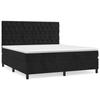 VidaXL Lit à sommier tapissier et matelas Noir 160x200 cm Velours - Modèle 3143213