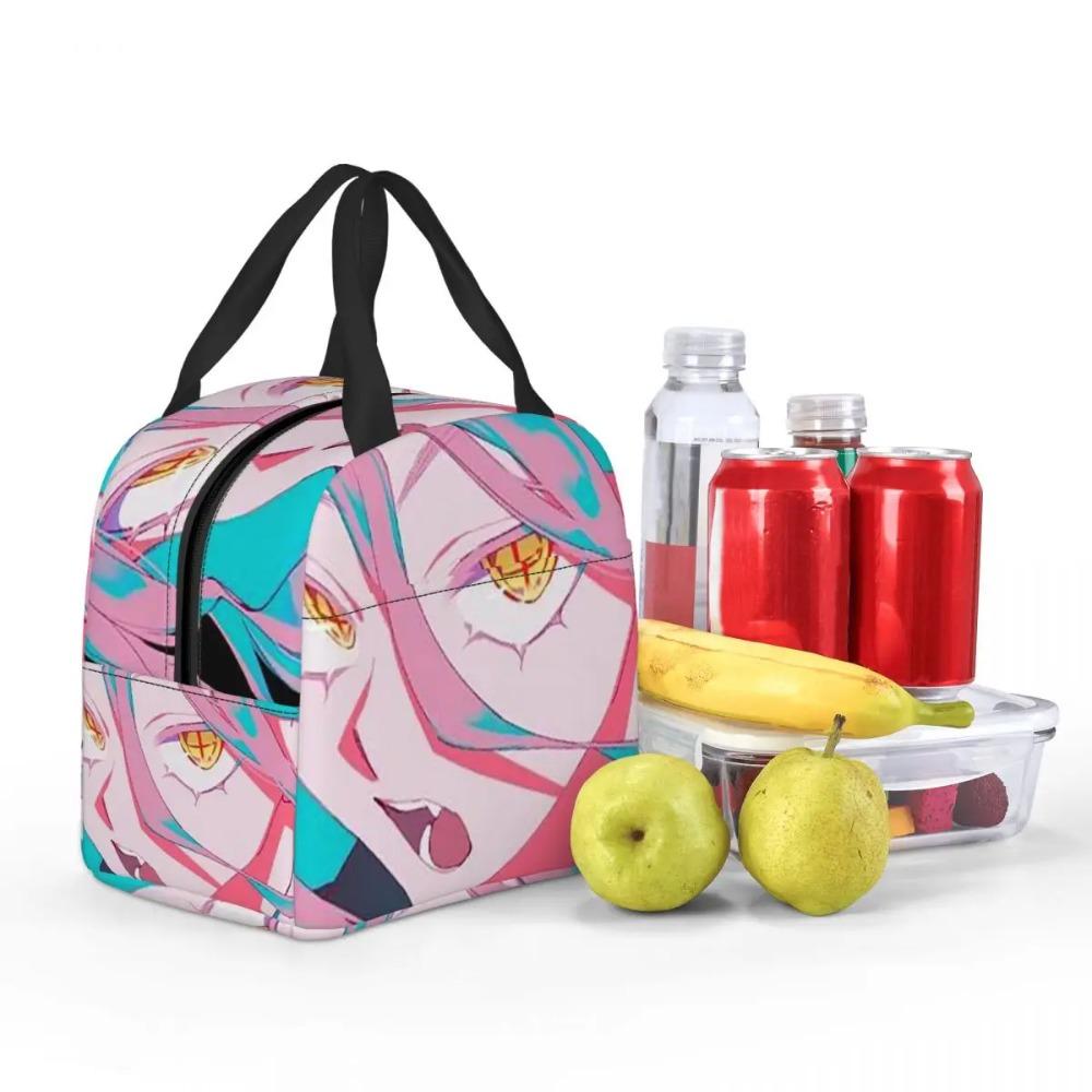 Power Anime Chainsaw Man Insulated Lunch Bag for Women Children Leakproof Food Boxes Thermal Lunch Box Tote