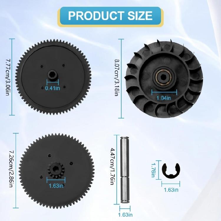 Efficient Pool Cleaner Gear Kit for 360 and 380 Models Includes Drive Train Gears and Turbines Bearings Replacement