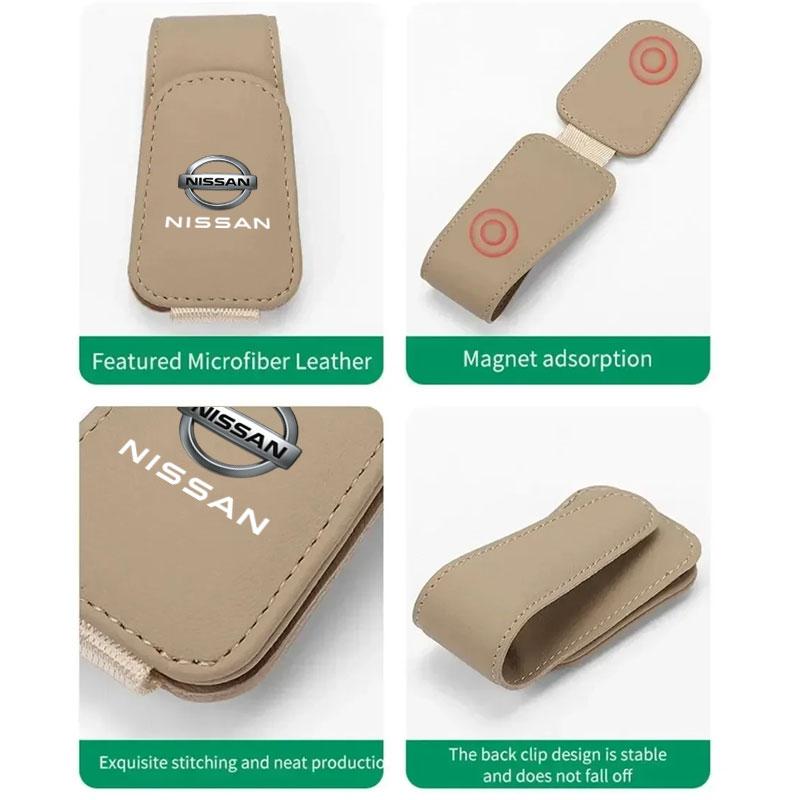 Car Glasses Clip Sun Visor Hanger Clip Ticket Card Clips For Nissan Qashqai Sylphy Tiida Altima Teana X-Trail Leaf Accessories