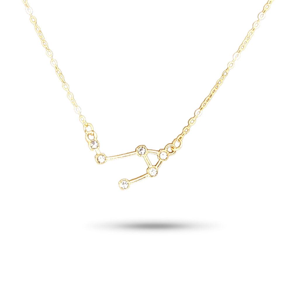 Ins Twelve Chic Friendship Necklace Sign Chain Jewelry Creative Charm Pendant DIY Rhinestone Zodiac for Lover Festival Gifts