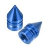 uxcell Tire Valve Caps Tire Valve Stem Caps Dust Valve Caps for Motorcycles Wheels Tower Shape 4 Pack Dark Blue