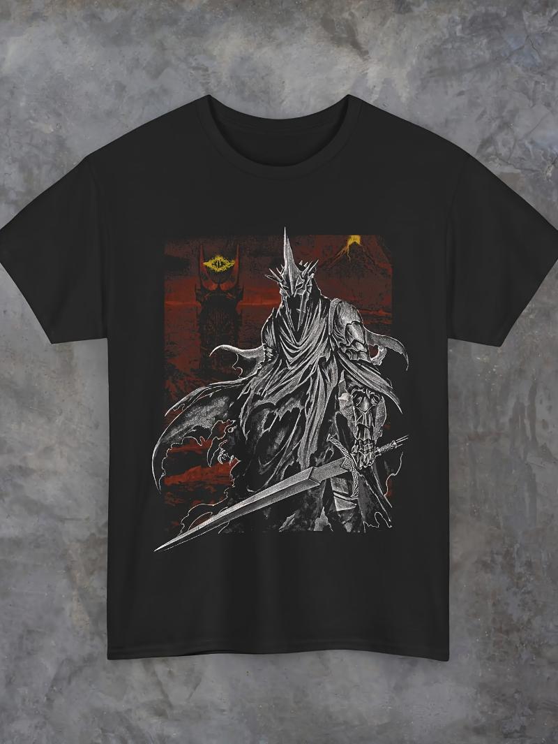 

Angmar Witch King and The Lord of the Rings themed Tshirt exclusive gift for science fiction fans with unique graphic design S