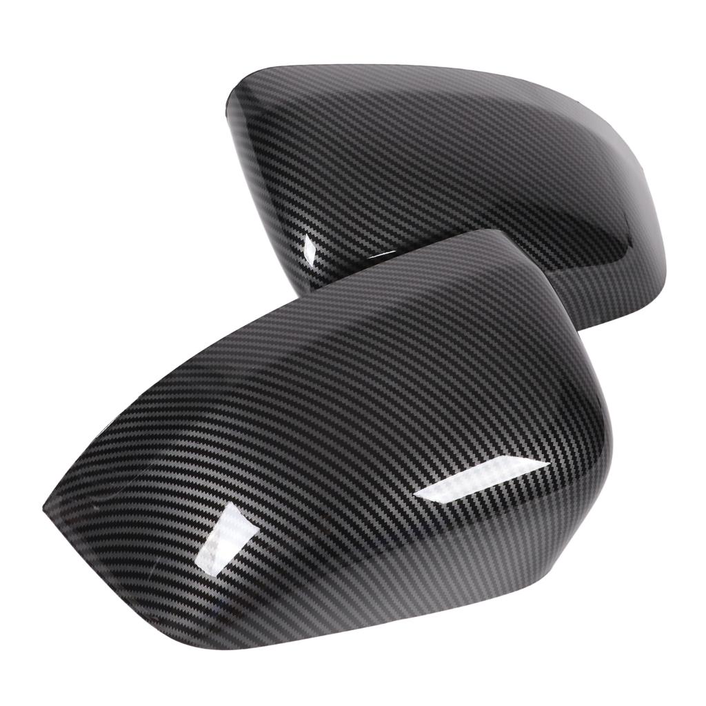 2PCS Rearview Mirror Cover 5G0857537 ABS Plastic Replacement for Jeep Grand Cherokee 2011‑2019Carbon Fiber Style