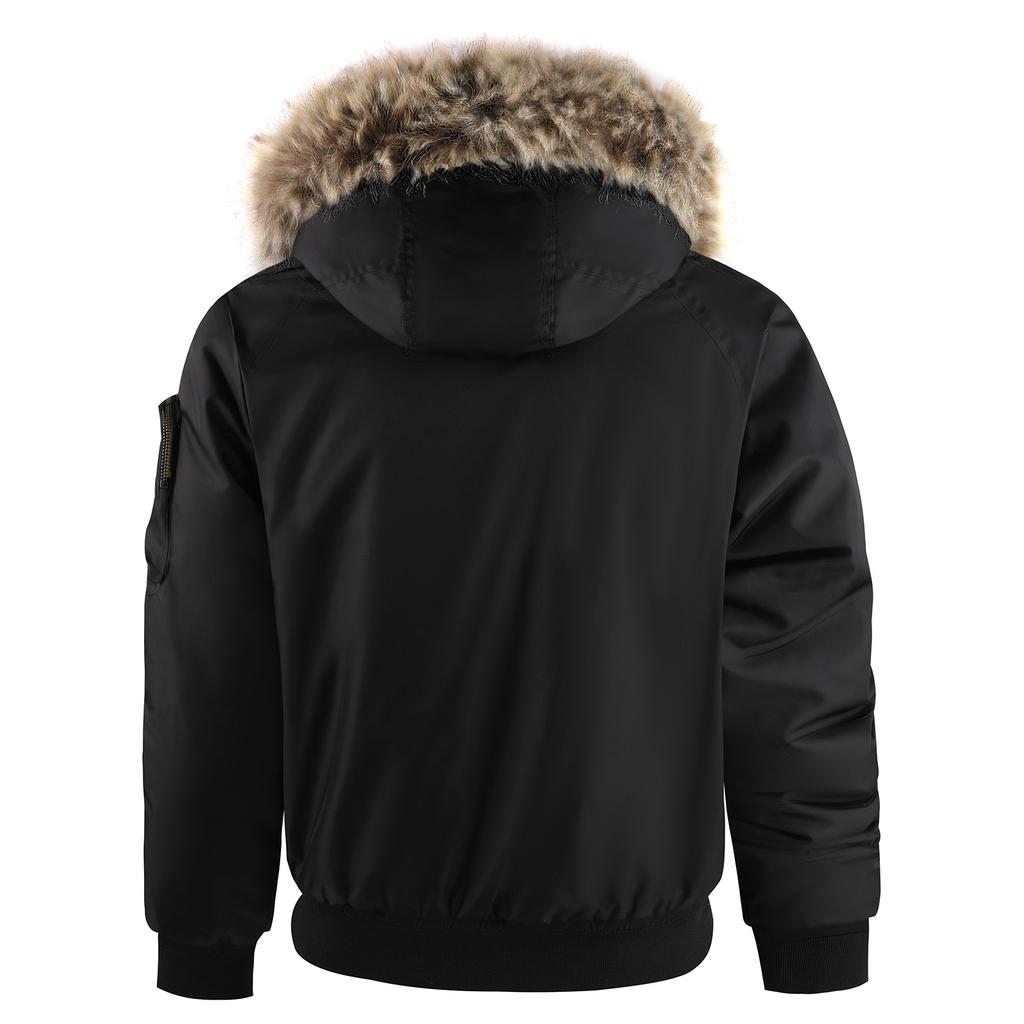 Winter Men's Korean Version Fur Collar and Velvet Cotton Jacket, Cotton Jacket, Men's Casual Jacket