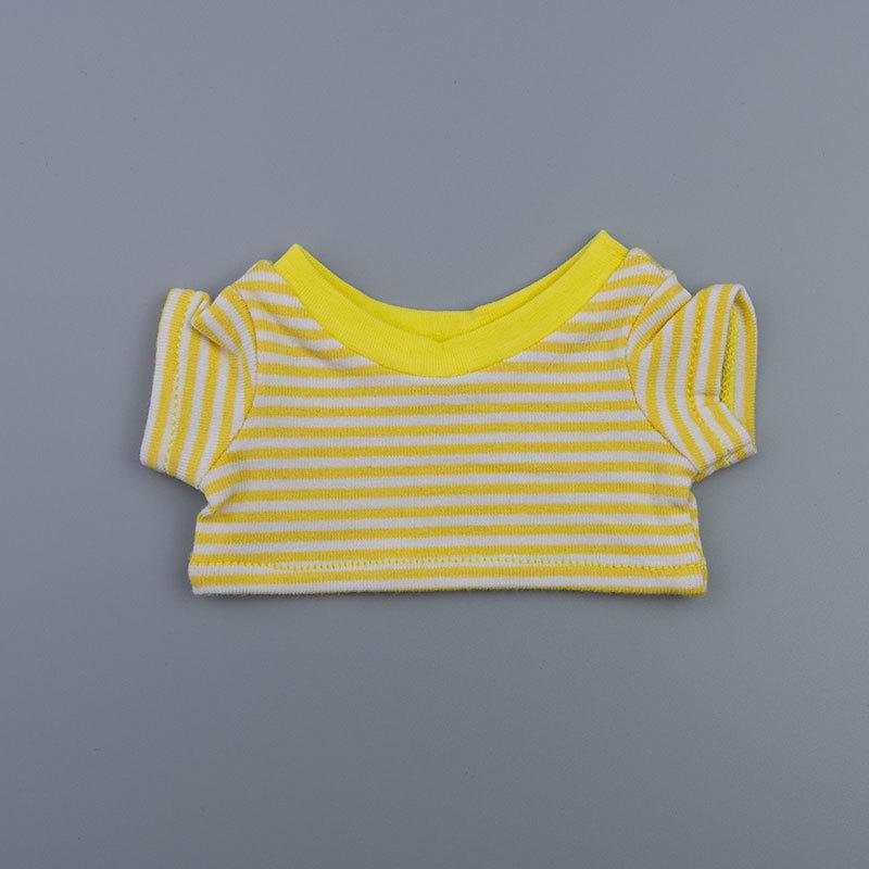 Versatile Striped T-Shirt for 10cm, 15cm, 20cm Doll Figures