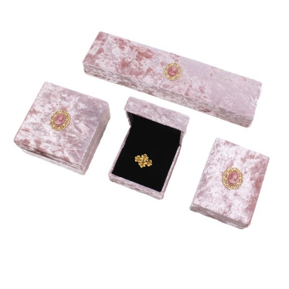 Bracelets Wedding Ring Display Case Pink Necklace Storage Box Retro Jewelry Box Gifts