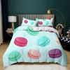 Doughnut Duvet Cover Colorful Tie Dye Qulit Cover For Kids Gift Girly Cute Sweet Multicolor Dessert Food Polyester Bedding Set