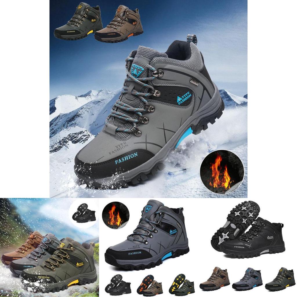 Men's Winter Snow Boots Warm And Waterproof Hiking Shoes With Elegant Look