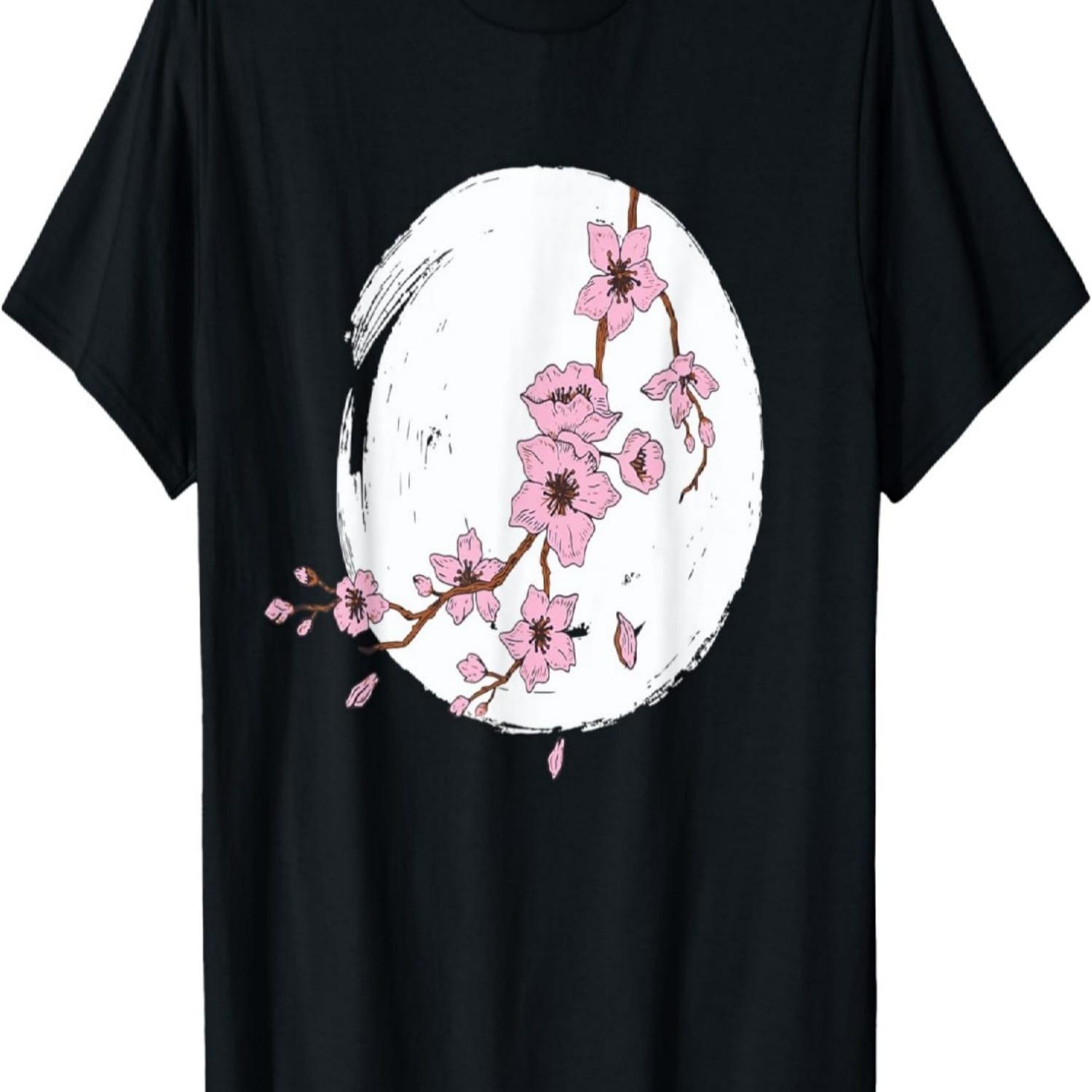 Pink Sakura Flowers  Cherry Blossom T-Shirt(3) S