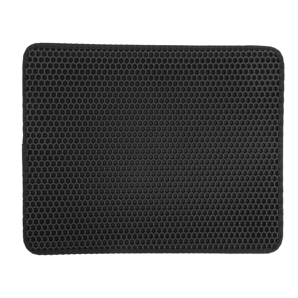 Double Layer Cat Litter Trapping Mat AntiSlip Pet Urine Proof Scatter Control Pad(M )