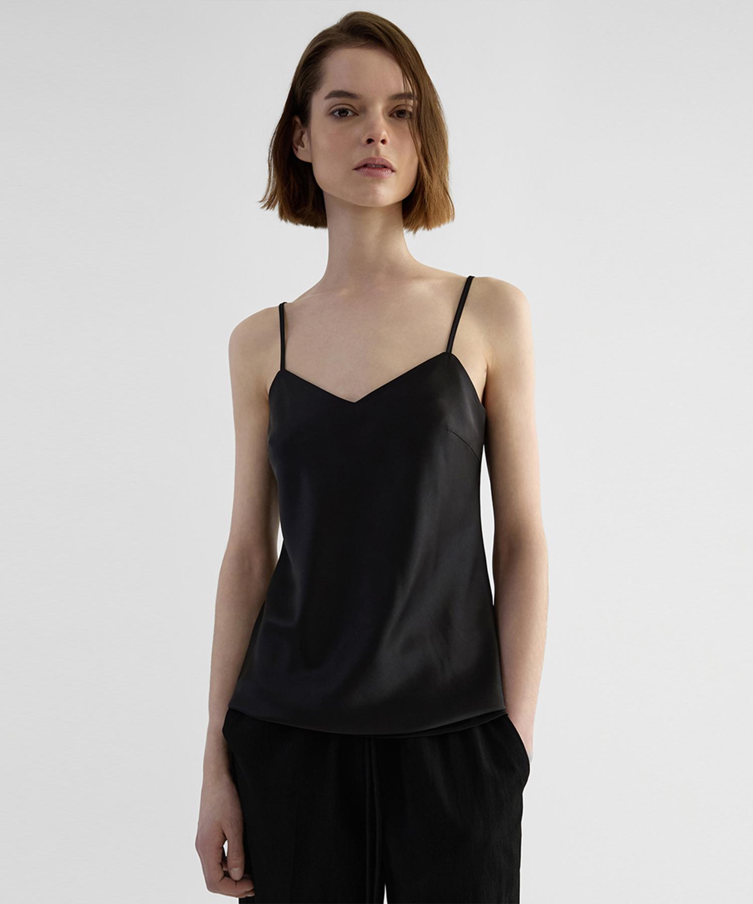 Oeni Satin Sleeveless_Black 1(S)