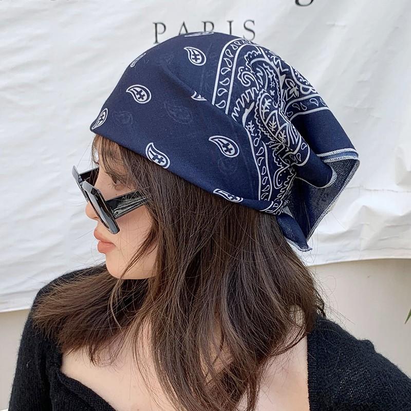 Eșarfă mică pătrată retro de țară, eșarfă artistică franțuzească din bumbac și in, eșarfă de cap pentru femei de primăvară și toamnă, vară, pentru umbră și protecție solară