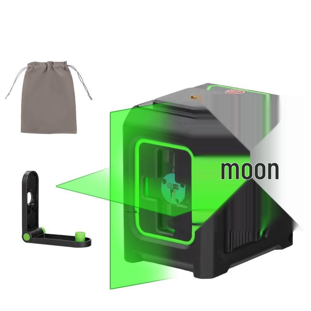 Mini 2-Line Green Laser Level: Portable High-Precision Infrared Self-Leveling for Outdoor Use