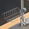 Multi-functional Sink Drain Rack Storage Function Stainless Steel Faucet Holder Drainer Function Sponge Storage Rack
