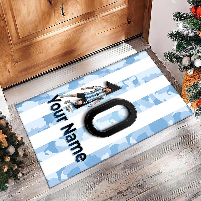 Tappeto in Cristallo Vellutato Stampato Lionel Messi Tappeto Antiscivolo in Cristallo Vellutato Per Divano Camera da Letto Decorazione Interna della Casa
