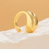 Ingemark 3Pc/Set Trendy Geometric C-shaped Clip Earrings for Women Hip-Hop Glossy Ear Cuff No Piercing Earring Jewelry Gifts