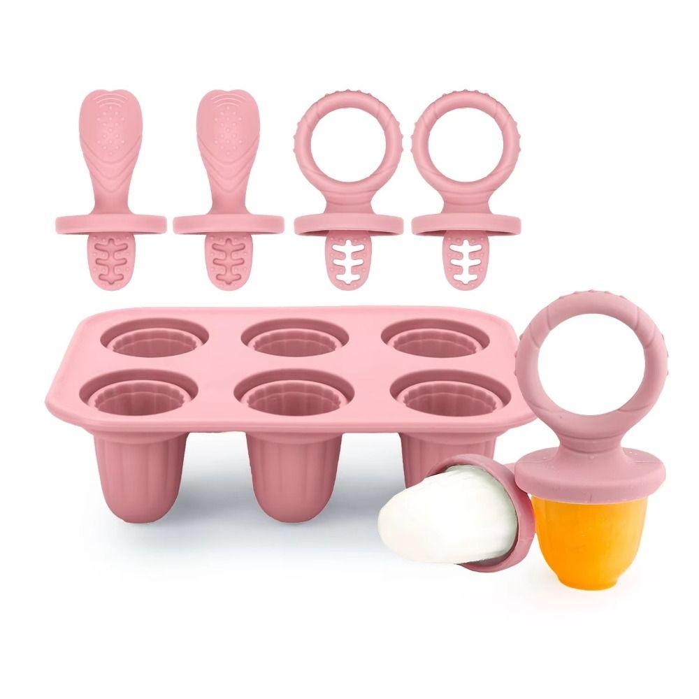 Food Grade Silicone Baby Teething Ice Cream Stick Molds Reusable DIY Homemade Ice Cream Mold