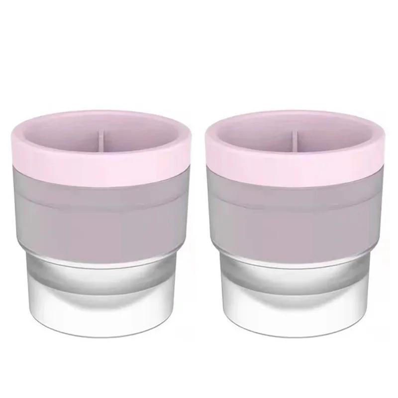 3Pcs Large Silicone Sphere Ice Mold Easy-Release for Whiskey, Cocktails, Juice, and Parties Food Grade Ice Mold Round Ball