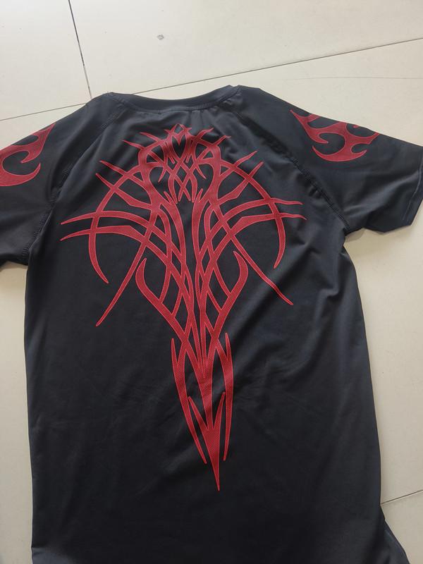 Men's Quick-Dry Printed T-Shirt for Muscle Building, Spring & Autumn Sports Training