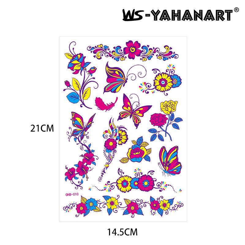 Creative Fluorescent Waterproof Full Arm and Face Tattoo Sticker