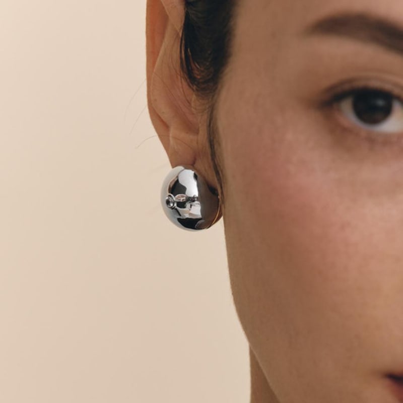 Hyeres-lor Champagne Full Moon (C) Point One-Touch Earrings L HL2E33204CBXXX