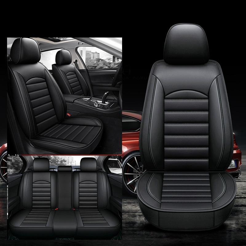 Universal Car Seat Covers, All-Season All-Around Wear-Resistant Faux Leather, Full-Cover for All Five Seats, Five-Seater, Compatible with Five-Seater