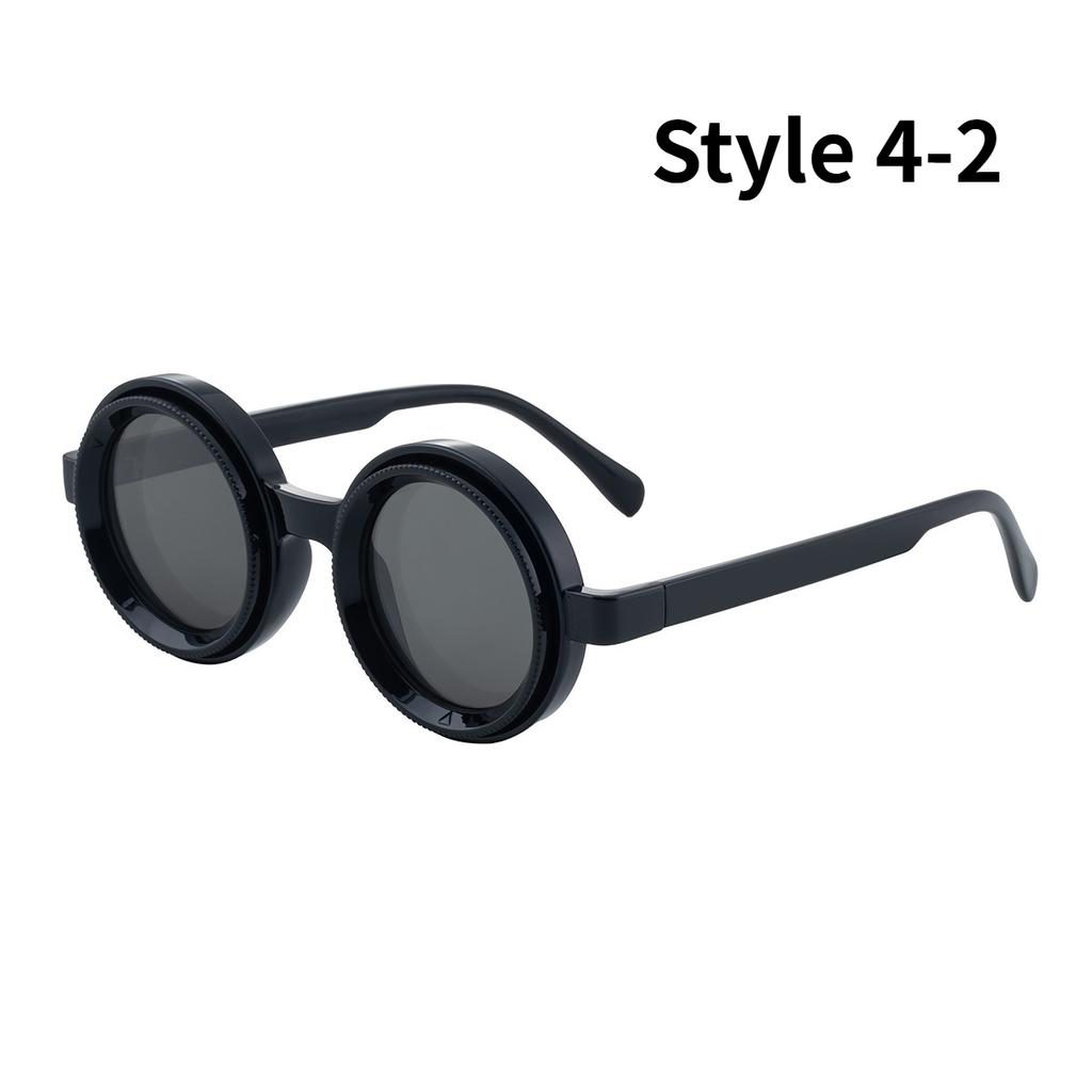 Manual Rotation Adjustable Brightness Sunglasses Neutral Fashion UV-resistant Fishing Light-reducing Eyewear