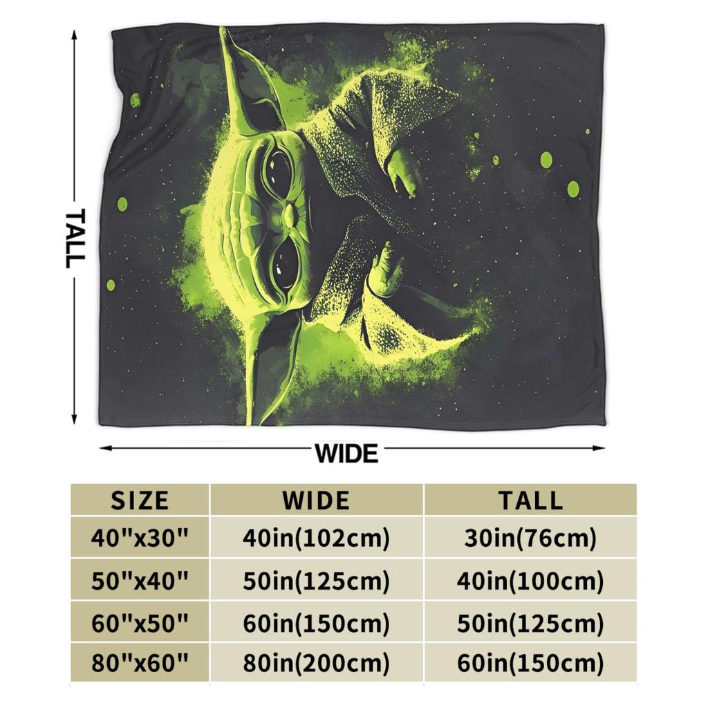 Cartoon Grogus Yodas W-Warss Blankets Game S-Stars Film Fuzzy Funny Warm Throw Blankets for Home Restaurant Summer