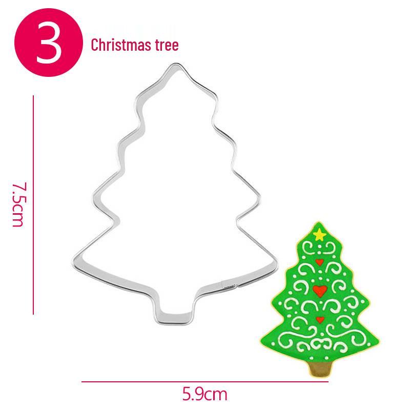 Stainless Steel Christmas Tree Cookie & Cake Cutter Mold Set