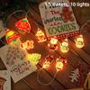 Snowman Led String Lights, Battery Operated Snowman Fairy Lights For Christmas Thanksgiving Fall Indoor Outdoor Home Decor
