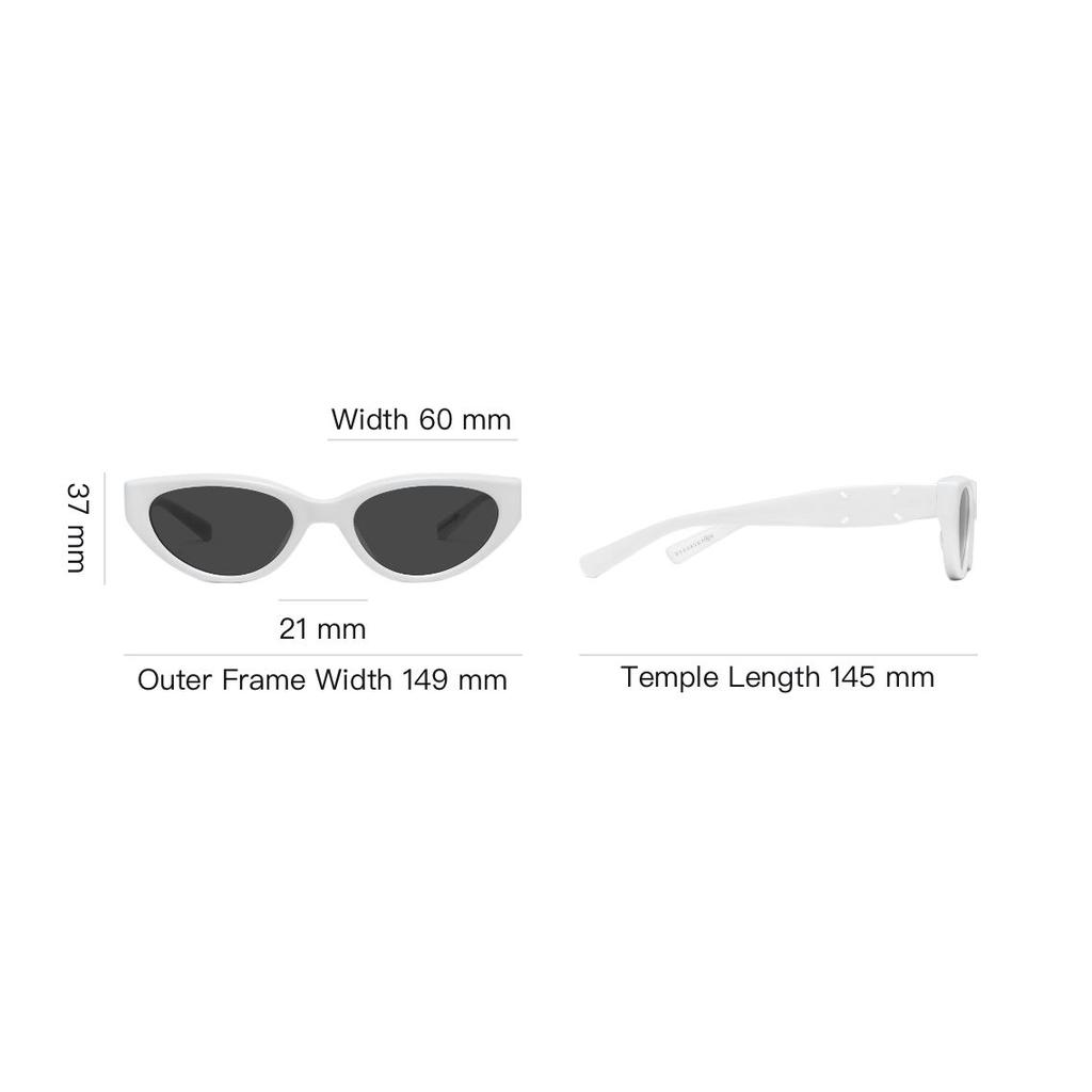 Gentle Monster Oval Sunglasses With Matching Color Markings Unisex Sunglasses White MM108-W2