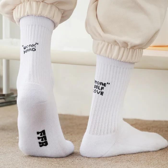 Basic Plain Sports Cushion Long Socks Set 3-Pack