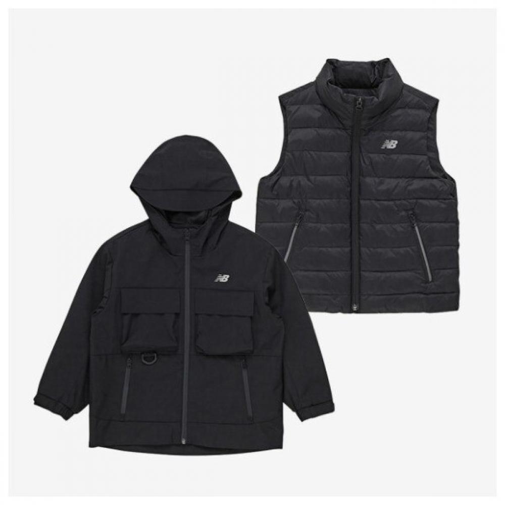 

New Balance Skies Essential WIndbreak+shInsul жилет 2 в 1 комплект Nk (19)Black/120