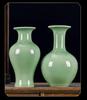 Green Glaze Antique Chinese-style Jingdezhen Ceramic Vase for Flower Arrangement and Home Decoration