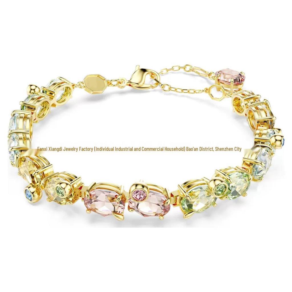 Idyllia Flower Dopamine Jewelry Set: Necklace, Bracelet, Earrings, Ring with Austria Crystals