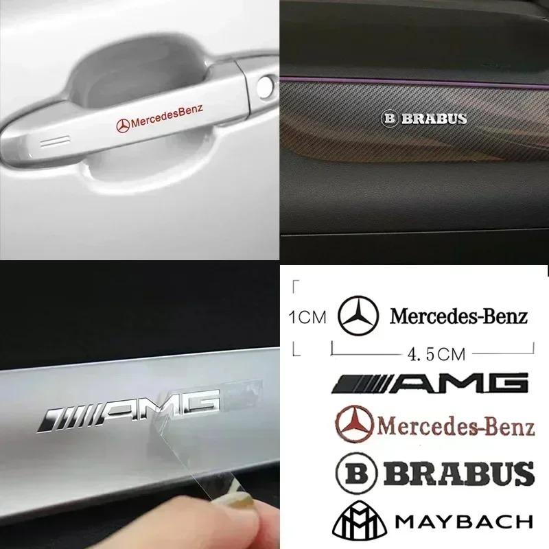 Car Badge Decals Auto Emblem Sticker Accessories For Mercedes Benz AMG Brabus Maybach Smart W204 GLC CLA GLK W205 W203 W206 W108 PA1