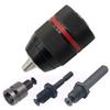 2-13mm Keyless Threaded Metal Drill Chuck, Hex Shank/SDS/Square Quick Grip Adapter, Chuck for Drill Bits Screwdriver Tap&Sockets