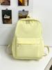 Schoolbag Casual Large Capacity Backpack Ins Style Fashion Girl Korean Version Solid Color Simple College Student Schoolbag Travel Backpack