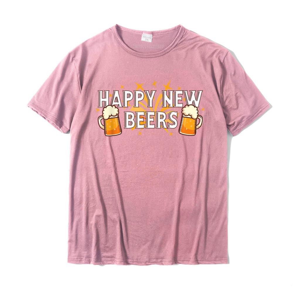Happy New Beers New Year NYE Party Funny New Years Eve TShirt Cotton Tops Tees For Unisex Printed On T Shirt Custom Coupons