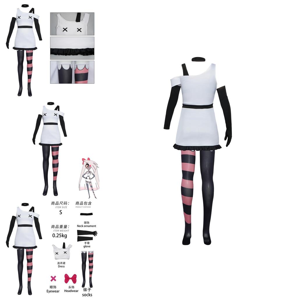 Vaggie Hell's Hotel Cosplay Costume For Women Soft Nini Fabric Evil Boss Vaggie